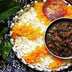 چلو خورشت سبزی